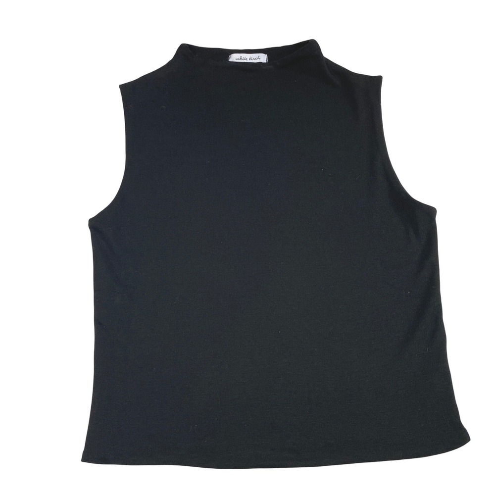 White Birch Top Womens Medium Black Sleeveless Yoga Athletic Basic Layering